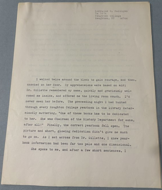 Mulligan Narrative (Page One)